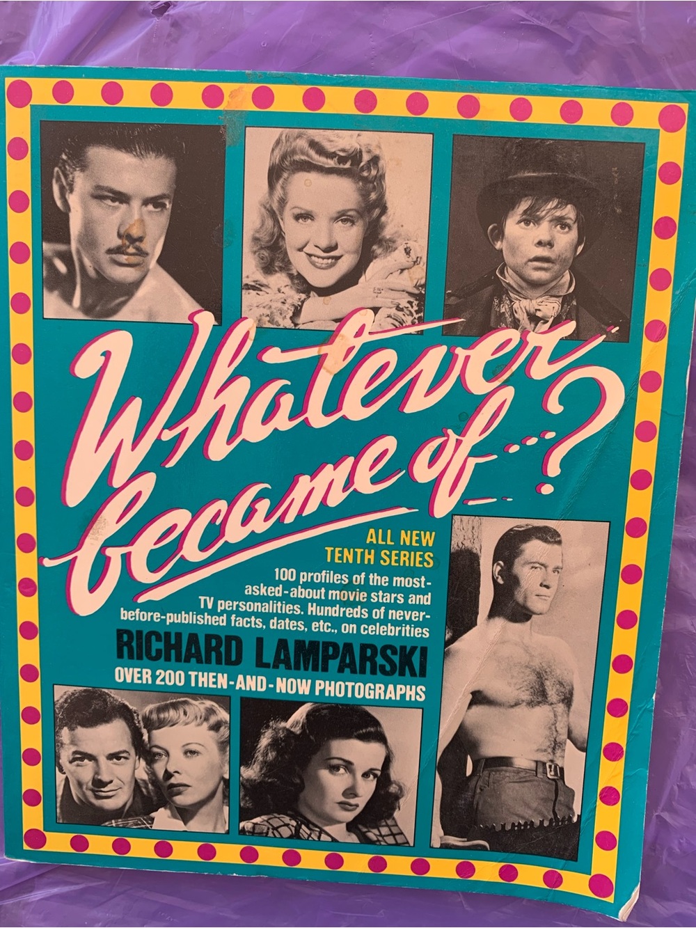 Whatever Became Of...? Richard Lamparski Vintage Movie Stars Book - Teal & Pink